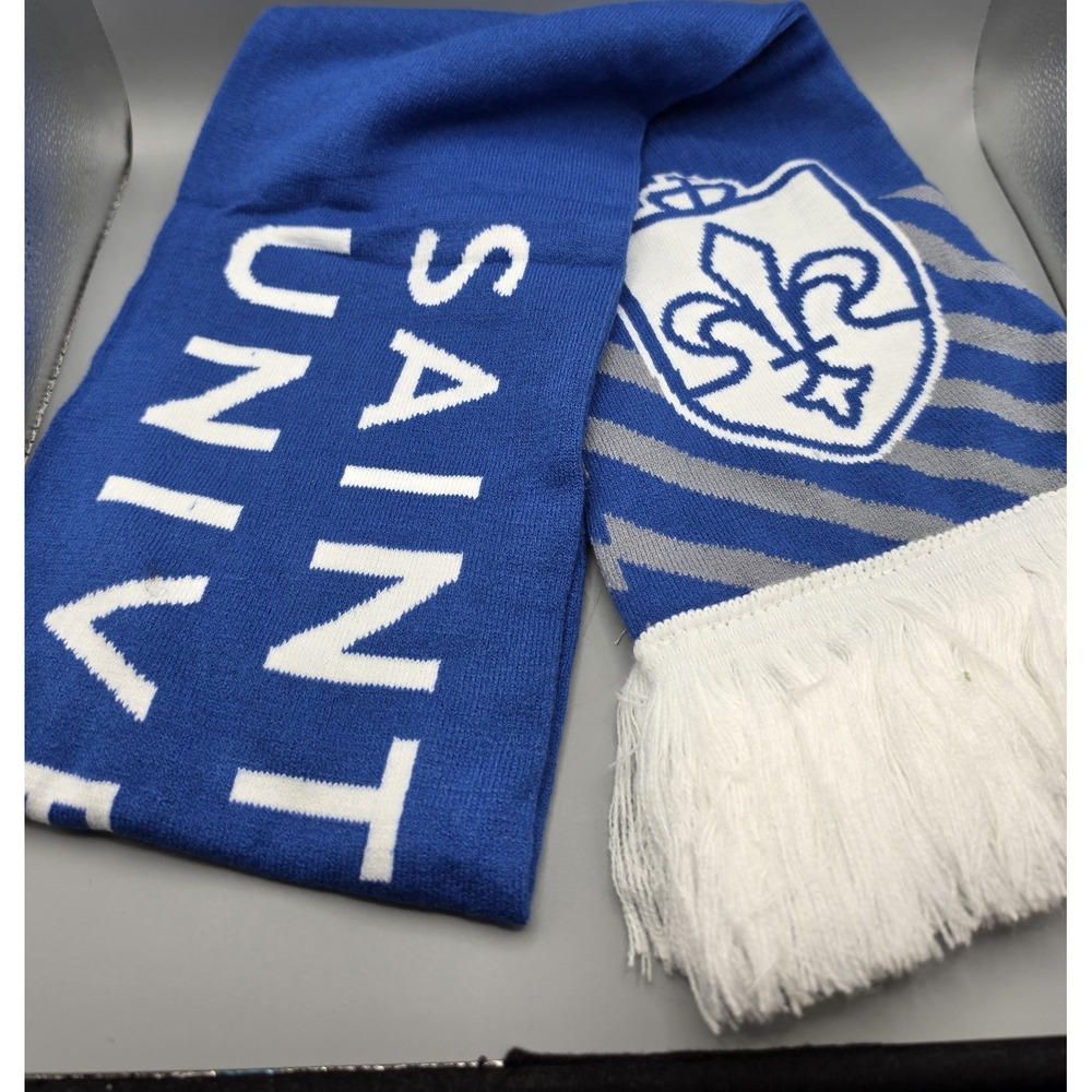 Saint Louis University SLU Billikens Blue Knit Scarf Fleur De Lis Fringe NCAA